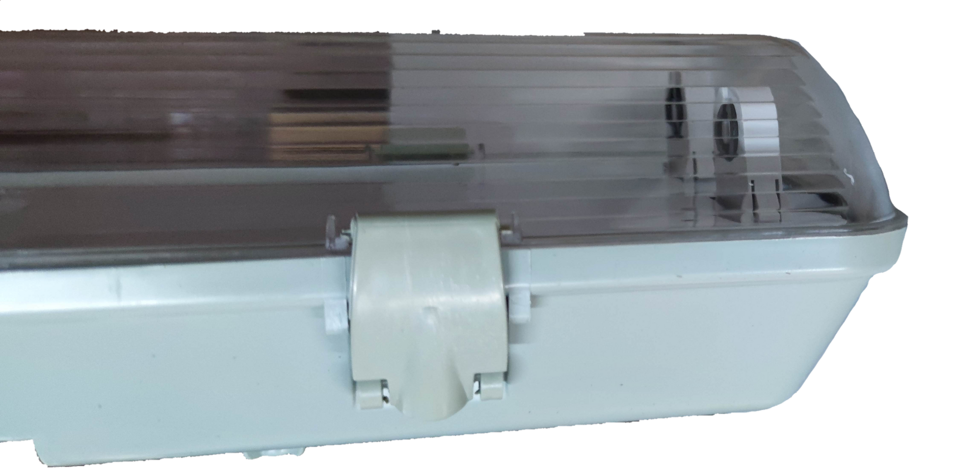 Opple weatherproof LED fluorescent fixture with a sturdy design for outdoor lighting applications