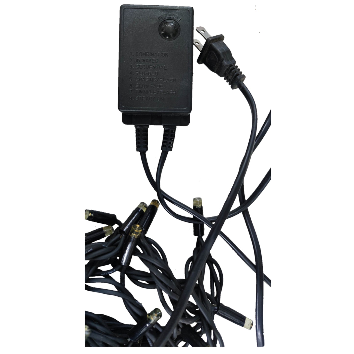 Weatherproof LED string lights 10 meters with plug and multiple connection points for outdoor decoration