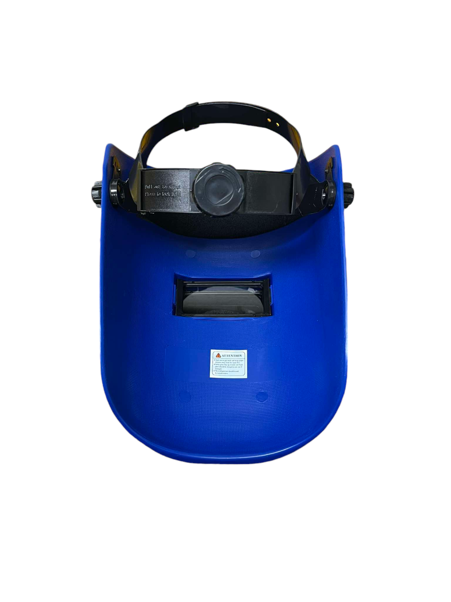 Butterfly Welding Mask with Strap and Filter in blue for work and utility wear safety