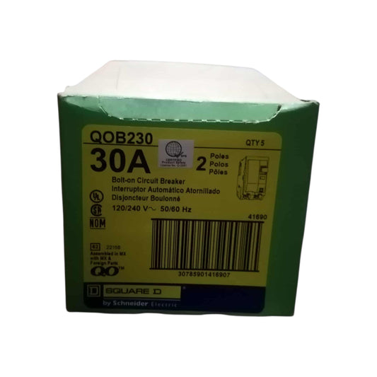 Square D 30A 2P 10 KAIC 220V Bolt On Circuit Breaker SE-QOB230