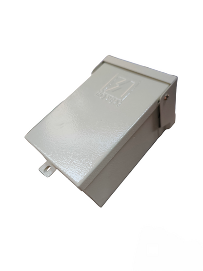 Koten Miniature Circuit Breaker 3Pole enclosure cover in gray metal for electrical circuitry
