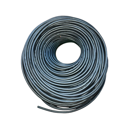 Coiled Win Microphone Cable in black, ideal for professional audio setups and sound systems