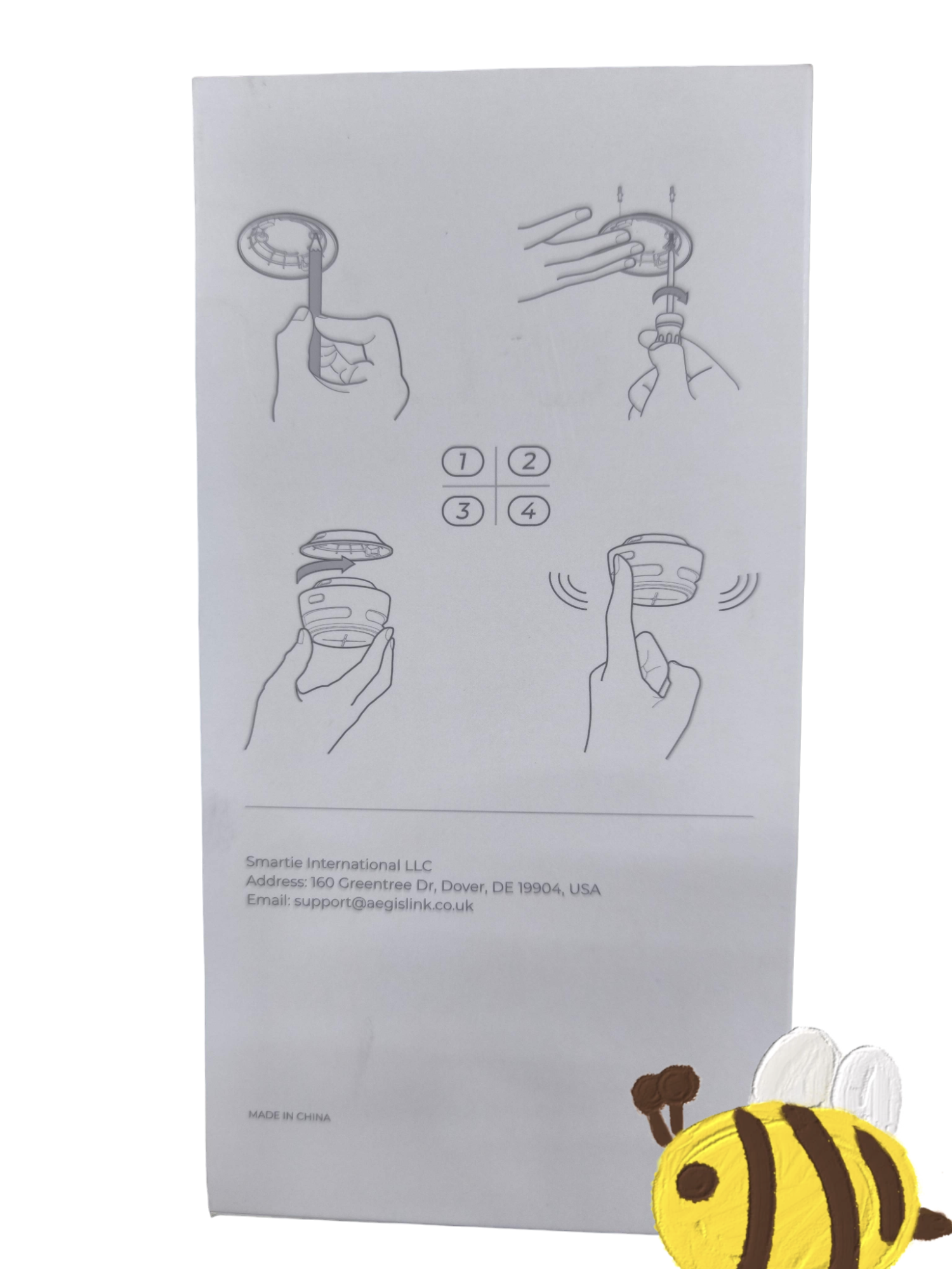 Aegislink wireless interlinked smoke alarm installation instructions with step by step diagram
