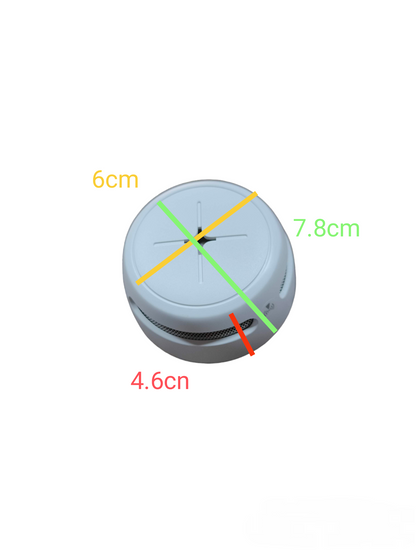 Aegislink wireless interlinked smoke alarm with compact white design and size dimensions