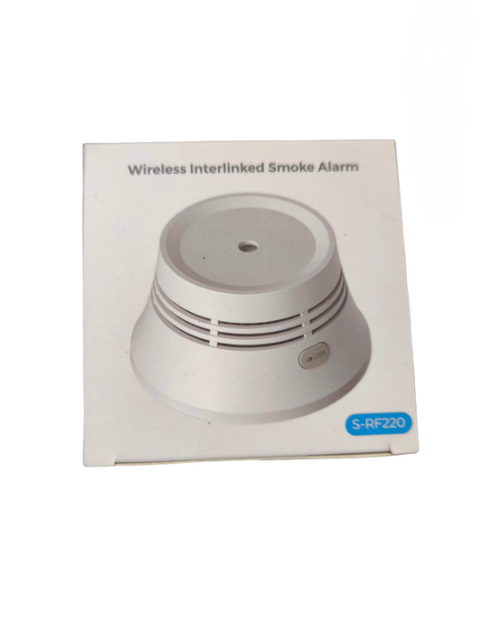 Aegislink Wireless Interlinked Smoke Alarm model S-RF220 in white for home security