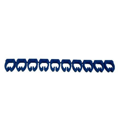 Grippes AZ cable markers for electrical wires blue plastic clip strip for organizing and labeling cables