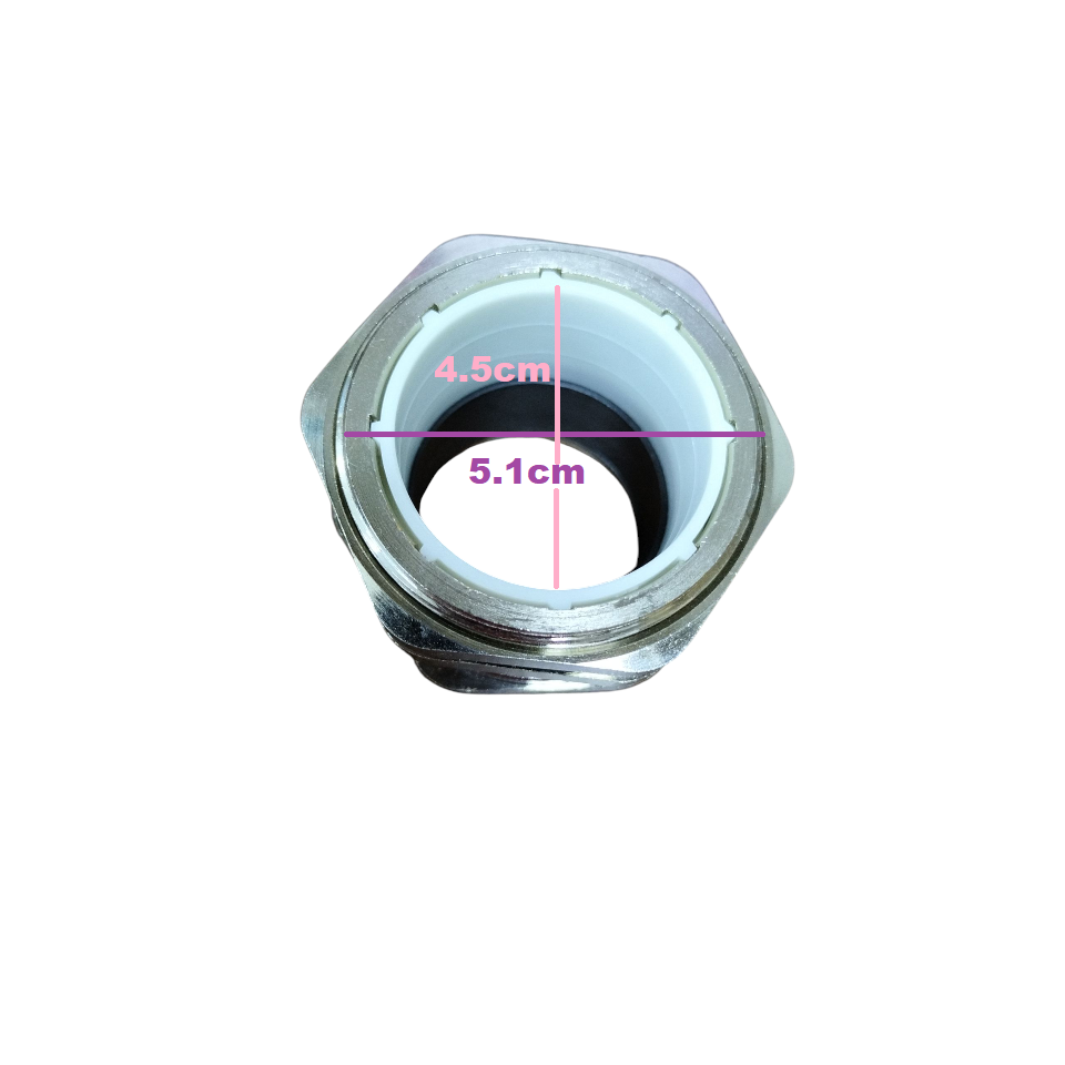 Wixim PG series cable gland 30-38mm with a hexagonal metal body and inner dimensions marked