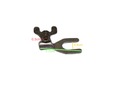 Y Terminal 6mm YA-10 with dimensions 1.7cm and 0.6cm for electrical connections