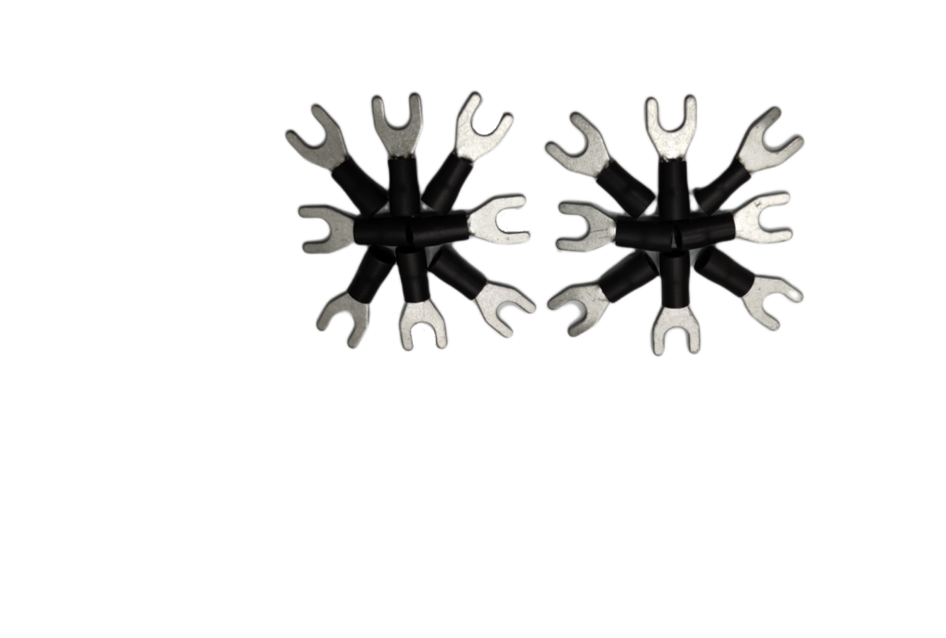 Y Terminal With Insulation 7mm in a set, ideal for secure electrical connections.