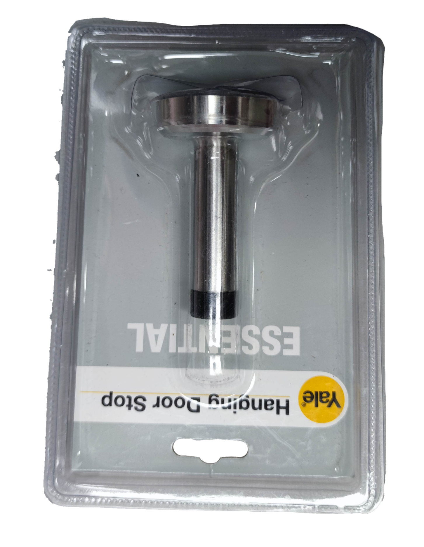 Yale heavy duty hanging door stop in packaging designed for durable door protection
