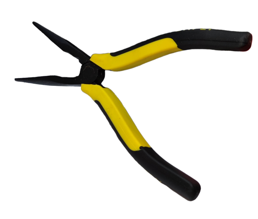 Butterfly 8 Inches Needle Nose Pliers with yellow and black comfortable grip handles