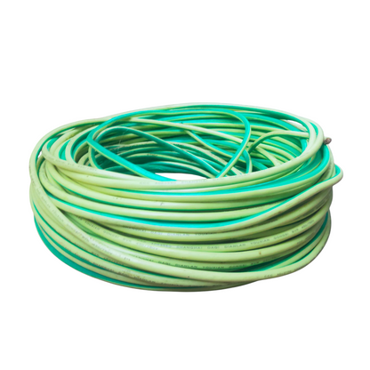Yellow green earth wire 90 meters coiled for electrical grounding and connections