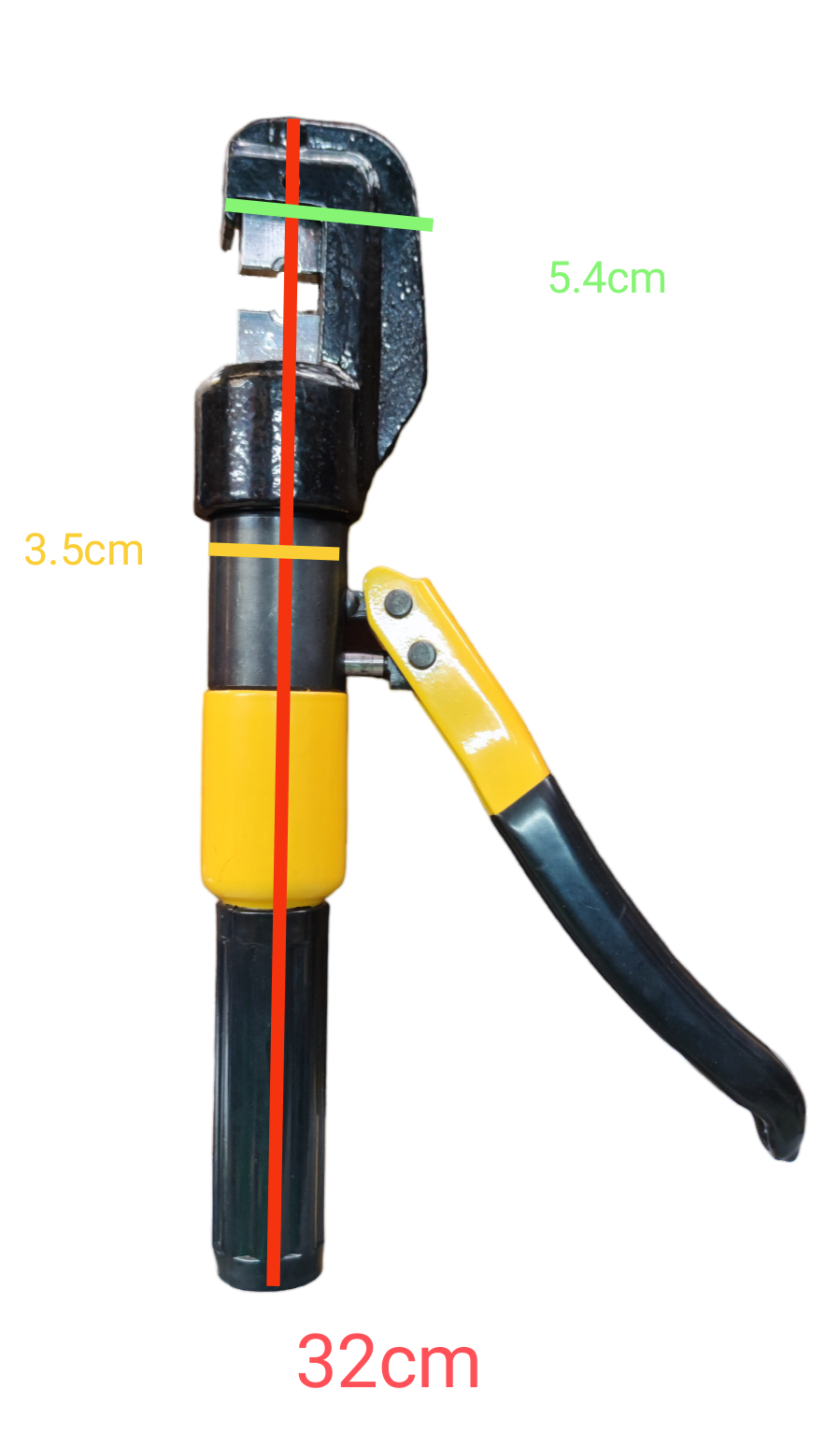 YQK-70 terminal lug crimper 4mm to 70mm with ergonomic handle and measurement markings