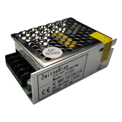ZwitseRise 12V 3A switching power supply with AC input and metal casing for reliability